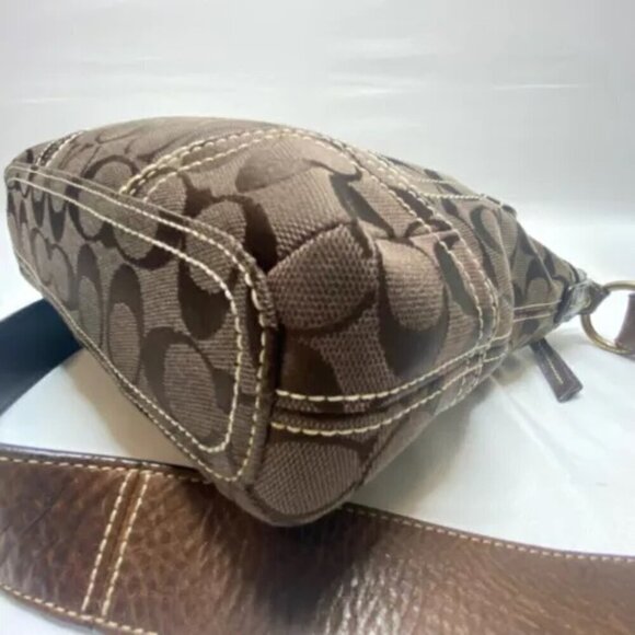 Vintage Coach Legacy Signature Convertible Bucket Duffel Bag 10403 Brown EUC - Picture 10 of 15